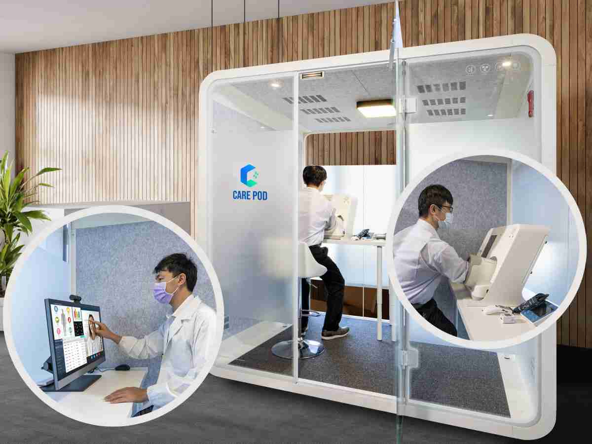 达擎于医疗科技展中展出＂远距诊疗舱＂，，以因应医疗数字化及社会高龄化趋势下、、、、复诊及慢性病患等族群对于远距看诊需求逐渐升高所推出的创新整合方案。。。多功能合一、、、高隐私性的远距诊疗舱可根据病患端与医师端的不同需求，，提供弹性化及客制化功能，，，，节省医生和病患的精力及时间